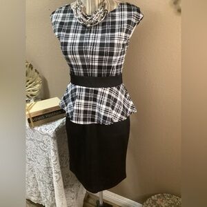 NEWT AA STUDIO AA PLAID Pemplum DRESS